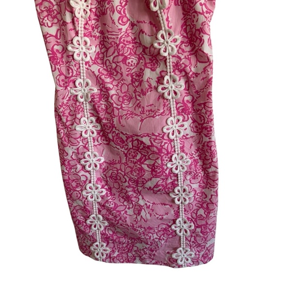 Lilly Pulitzer Pearl Shift Dress, Pink She's a Fox Print, Size 2 - Picture 4 of 8